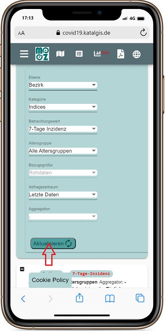 Coronavirus SARS-CoV-2 Karte Nordrhein-Westfalen aktualisieren