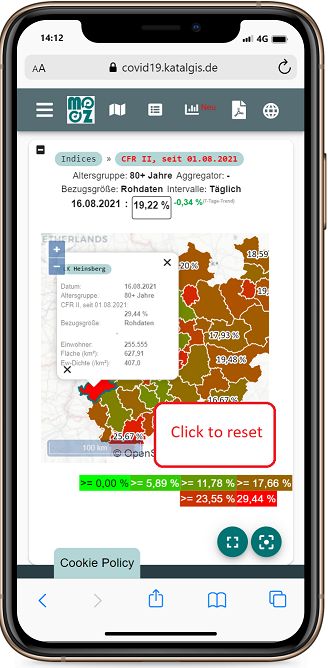 Coronavirus SARS-CoV-2 Karte Landkreis Heinsberg CFR Altersgruppe 80+