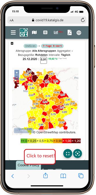 Coronavirus 7-Tage R-Wert für Bayern am 25.12.2021